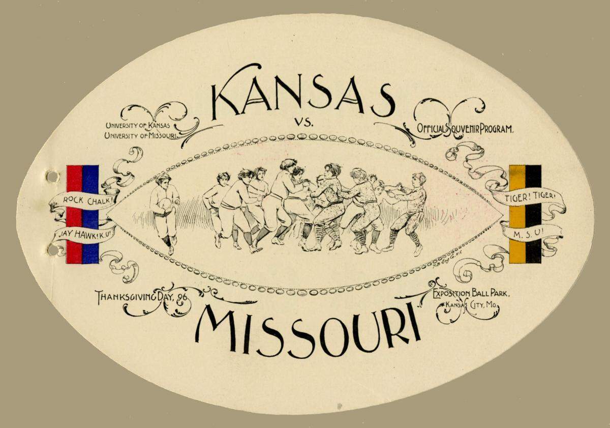 Program for the 1896 Thanksgiving Day game. KANSAS CITY PUBLIC LIBRARY