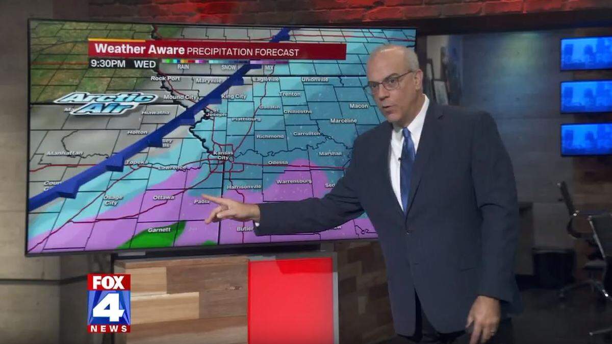 An Arctic front is expected to move into the Kansas City area overnight Wednesday, causing temperatures to plunge into the teens and single digits, said FOX4 meteorologist Joe Lauria.