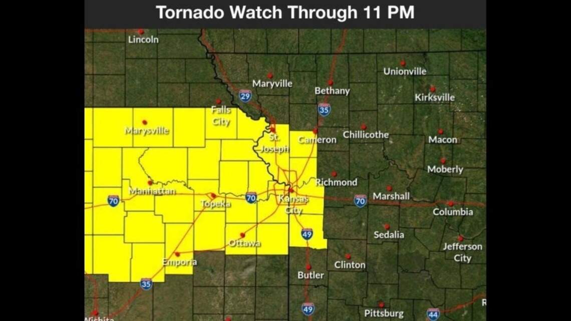 Kansas City area included in tornado watch during Saturday storms