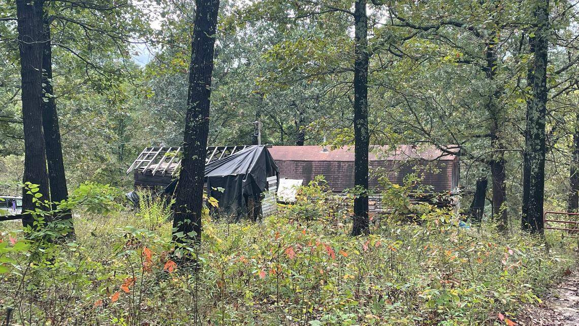 A fire Monday destroyed a home near Windyville, Missouri, belonging to James Phelps. He is charged with kidnapping in the case of Cassidy Rainwater.