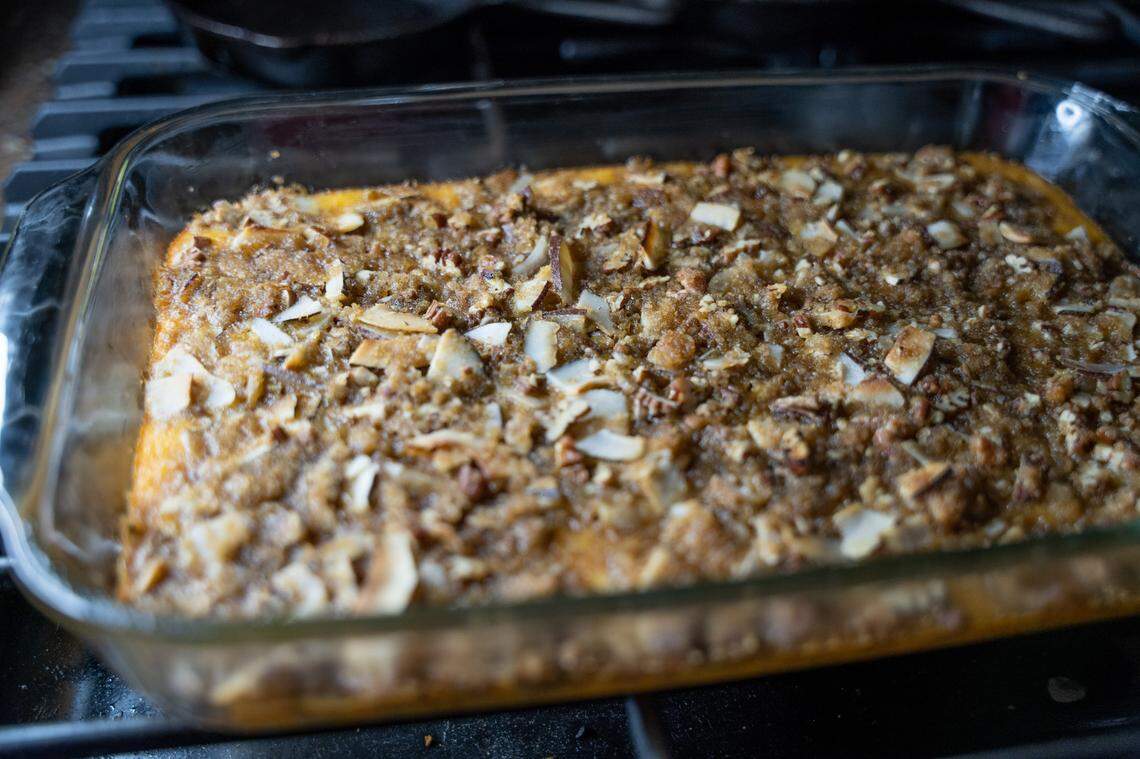 Sweet potato casserole.