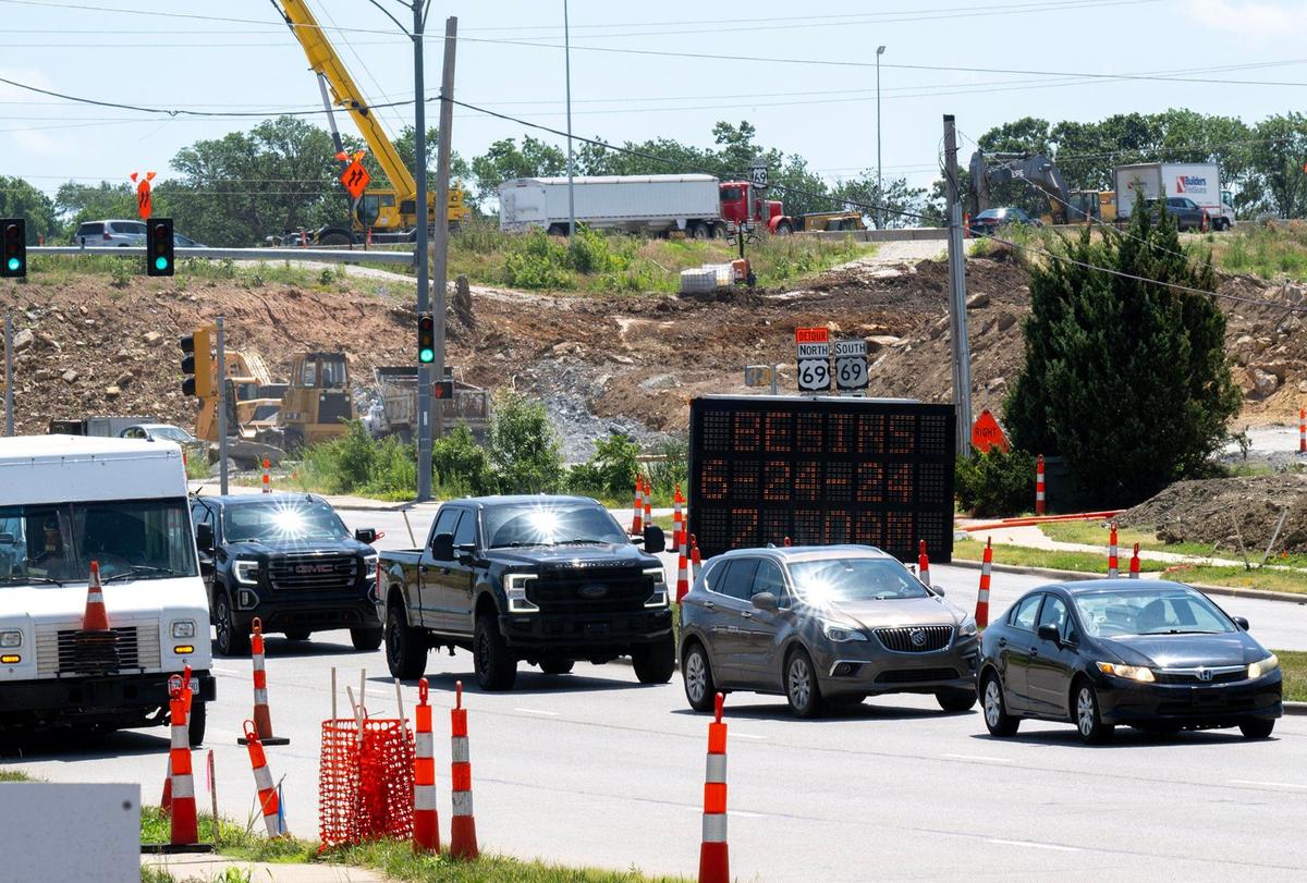 Construction of express lanes on the U.S. 69 expansion project in Overland Park is expected to reach the halfway point this summer. The ramps to 119th Street are closing this month and are expected to be closed for 120 days.
