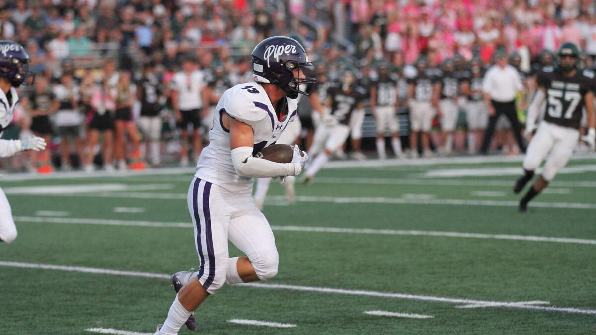 Tannar McDaniel, a senior wide receiver and defensive back from Piper High School.