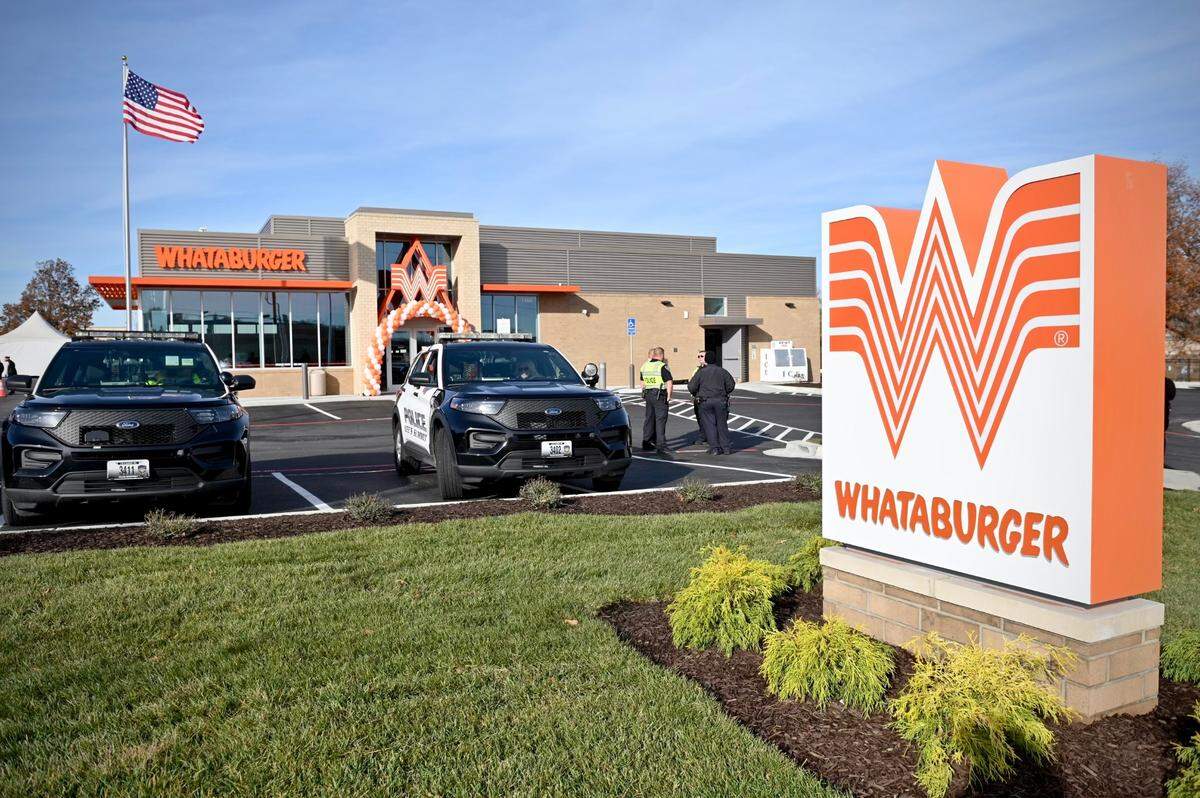 The Kansas City area’s first Whataburger was scheduled to open at 11 a.m. Monday at 1450 N.E. Douglas St. in Lee’s Summit. Police warned drivers to expect traffic delays in the area for several days.
