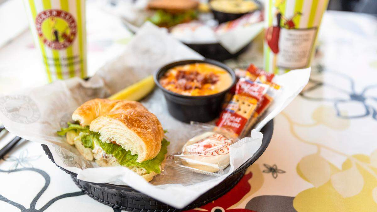 Atlanta-based Chicken Salad Chick offers a variety of chicken salads (in a scoop or a sandwich) and sides.