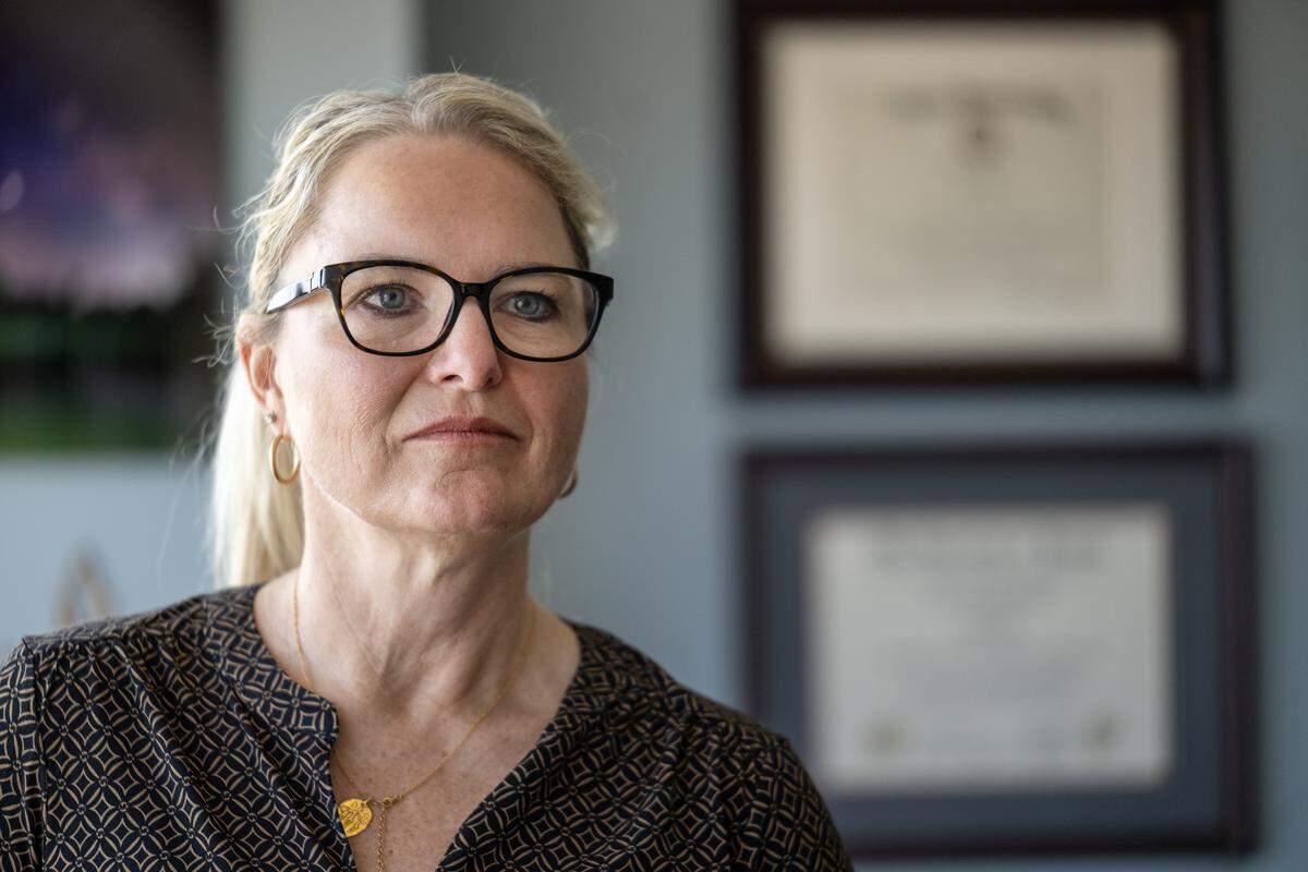 Katie Aldis, 54, a major in the Army Reserves and a healthcare worker, reported to police that she was sexually assaulted during a massage last month at Om Grown Yoga Studio in Baldwin City, Kansas. In speaking out, Aldis hopes to prevent more victims and is encouraging others to come forward. She spoke about the assault Monday, May 4, 2026, in Olathe. 