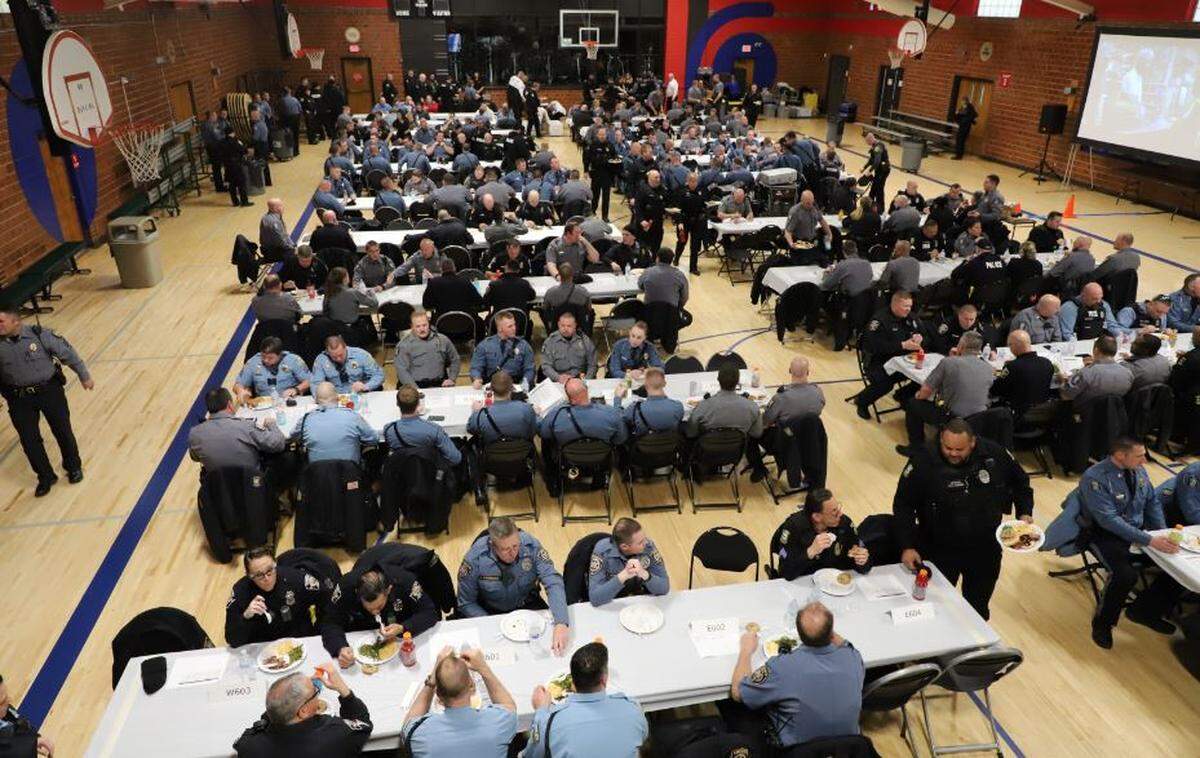 Lawrence had more than 200 officers, including some from Shawnee, ready to patrol Lawrence streets during and after the KU Final Four game March 31.