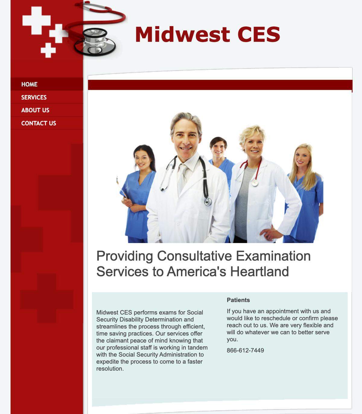 A screenshot shows the homepage for Midwest CES.