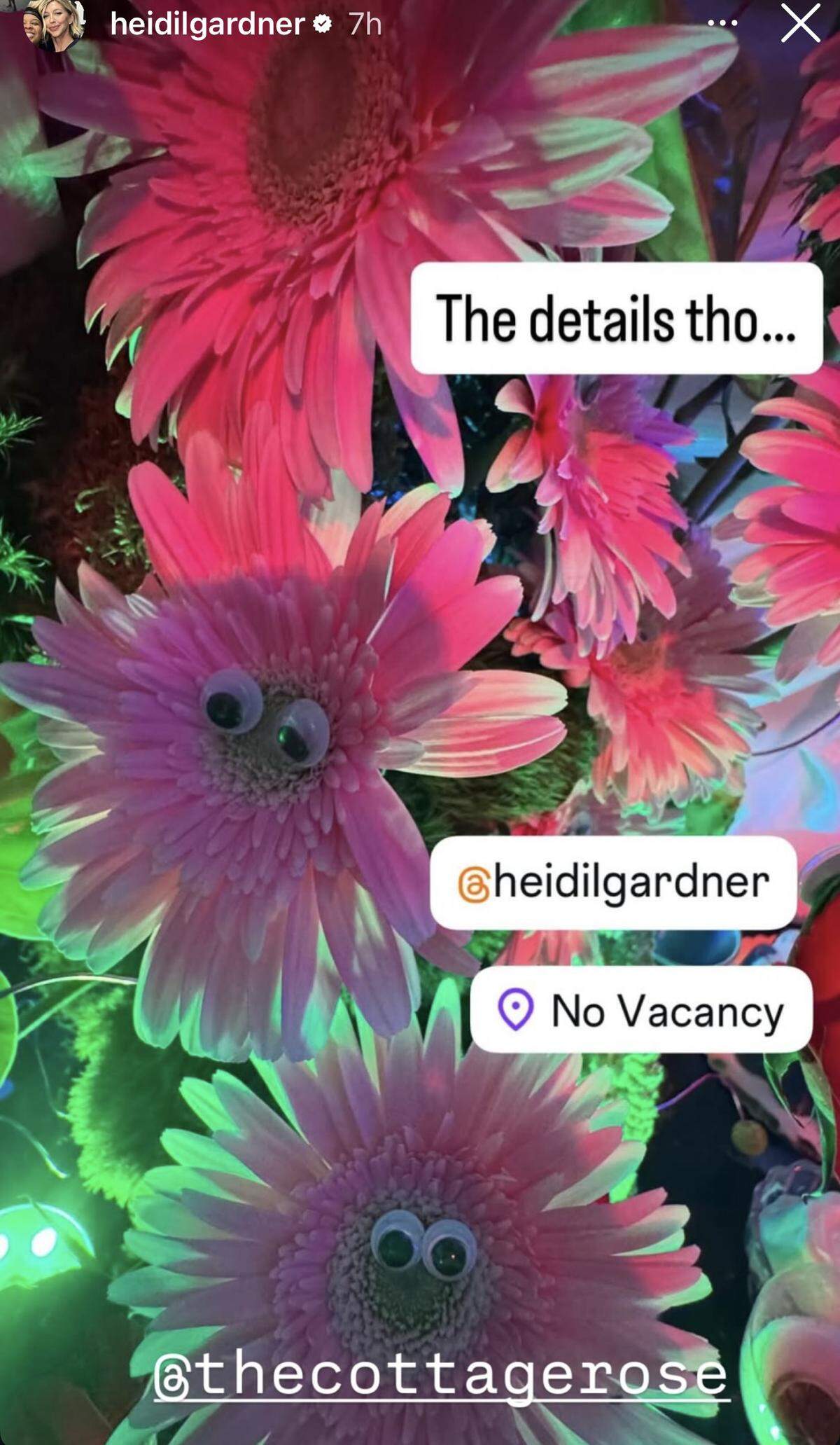 The flowers had eyes.