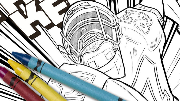 Celebrate Super Bowl Sunday by coloring KC Chiefs super star tight end Travis Kelce