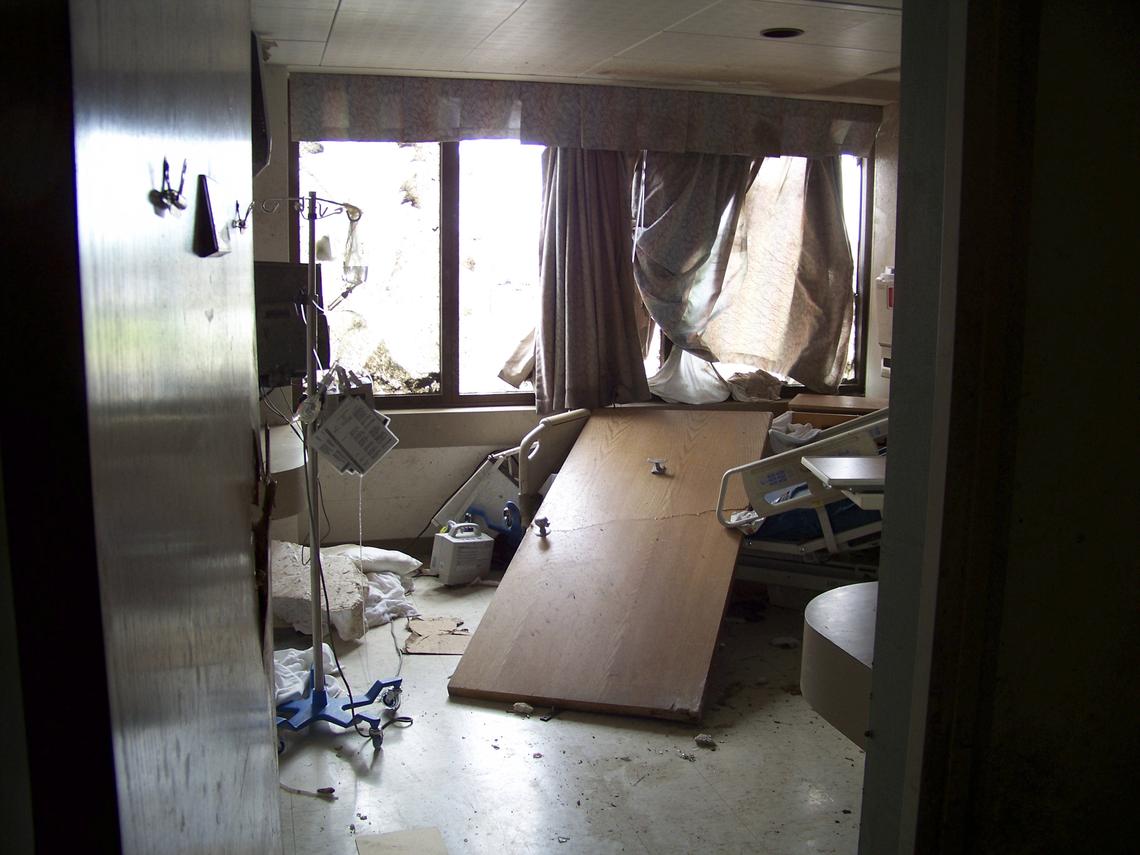 Patient rooms in St. John’s Regional Medical Center in Joplin were in shambles after the tornado. The hospital’s operators have vowed to rebuild, but might not do so on the same site.