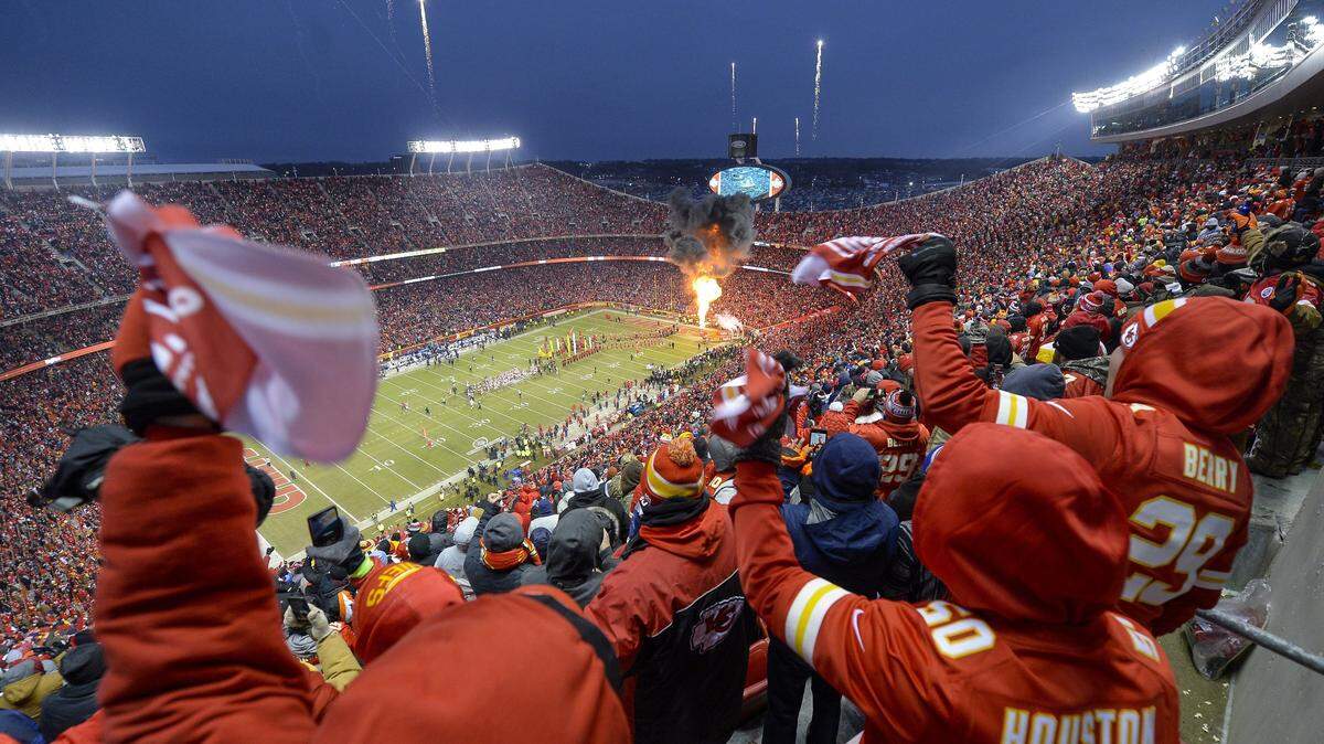 Chiefs fans cheered as their team took the field before the AFC Championship Game on Jan. 20 at Arrowhead Stadium.