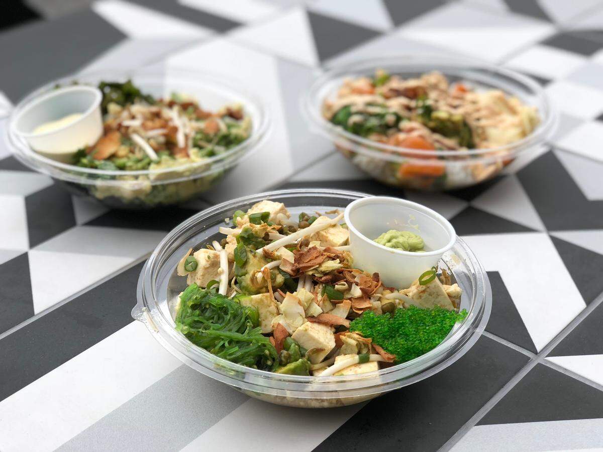 Freestyle Poké serves a vegan version of a poke bowl called Love Yo-Self. It mixes tofu with shoyu sauce, mung bean, bean sprouts, avocado and spring onion. Add a side of wasabi mayo if you like spice.