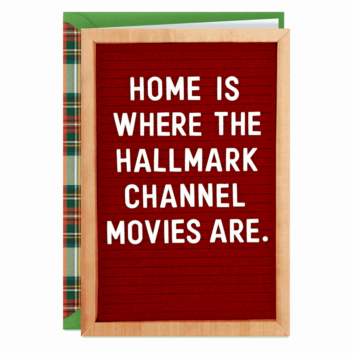 This Hallmark Channel-themed greeting card is sold at Hallmark stores.