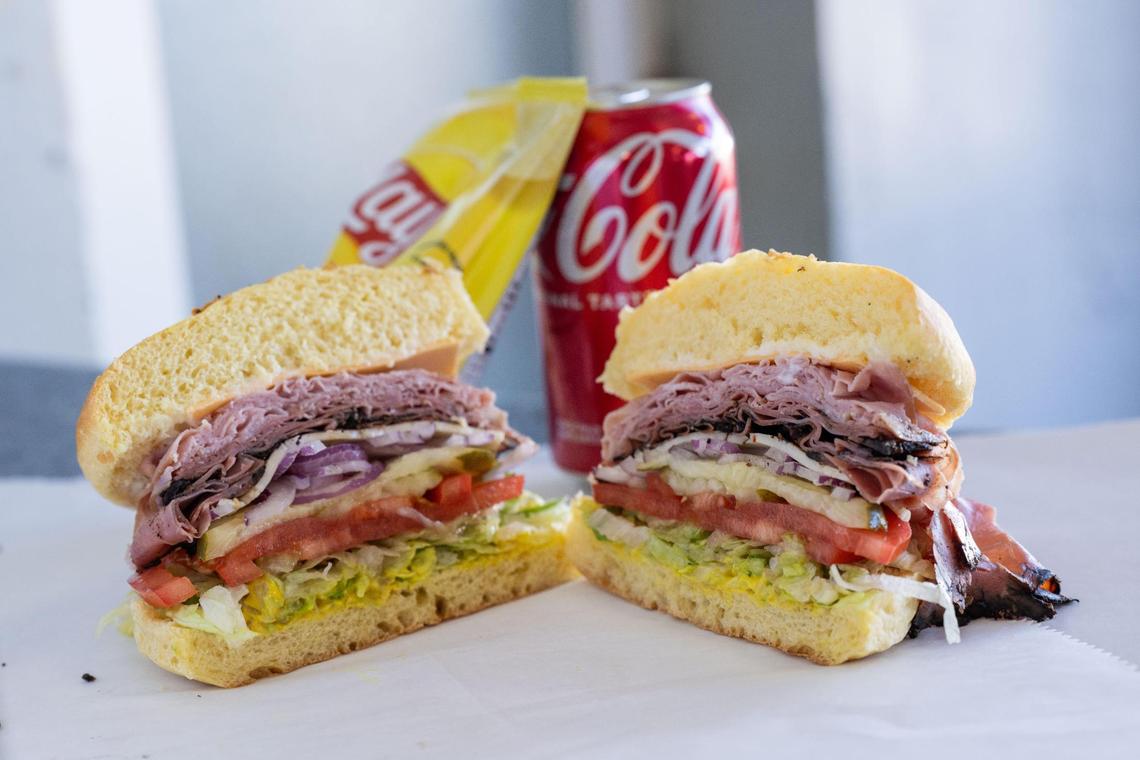 The Hook ‘Em Up sandwich at M & M Bakery and Delicatessen in Kansas City. The sandwich is by far the best seller, selling between 100 and 300 a day.