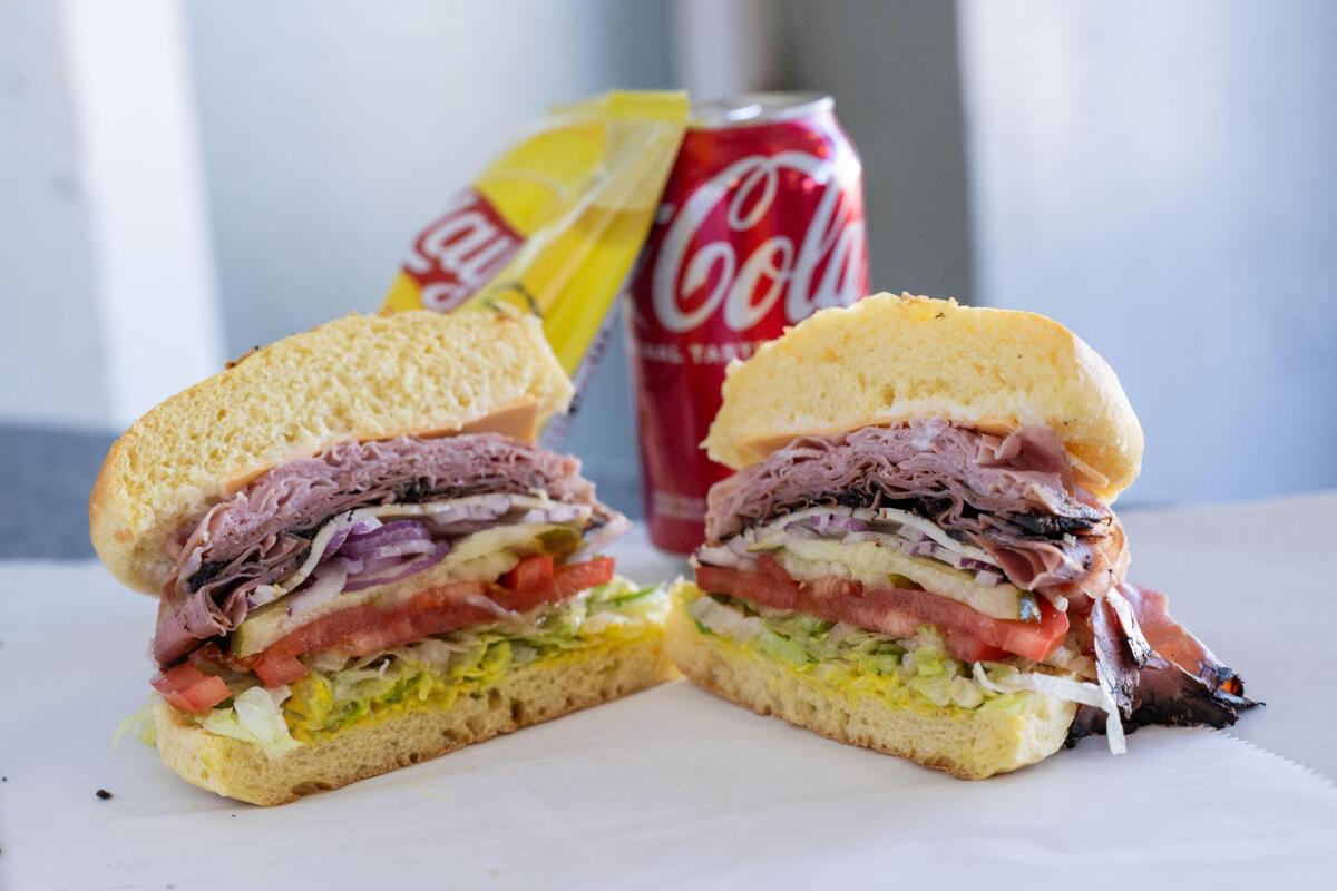 The Hook ‘Em Up sandwich at M & M Bakery and Delicatessen in Kansas City. The sandwich is by far the best seller, selling between 100 and 300 a day.