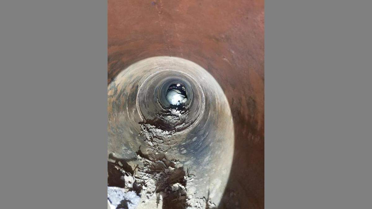 A dog named "Jack" got stuck in an underground pipe in Taney County, Missouri, and was there for days — as many as 8 — before he was rescued by firefighters Wednesday, May 2, 2018.