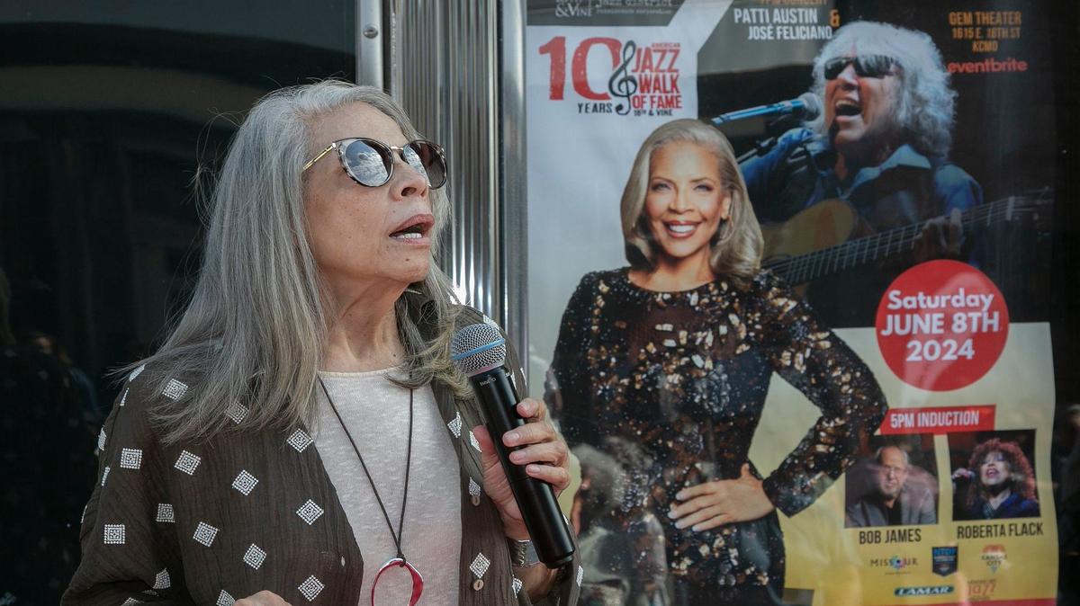 Inductee to the Jazz Walk of Fame Patti Austin spoke at the 10th annual induction ceremony Saturday.