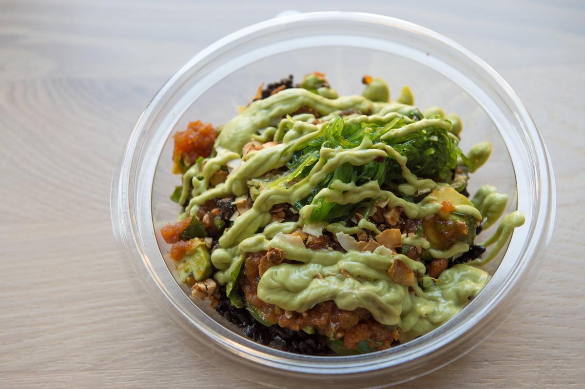 Poke bowls made with raw fish and other fresh ingredients are the specialty at Freestyle Poké in the River Market.