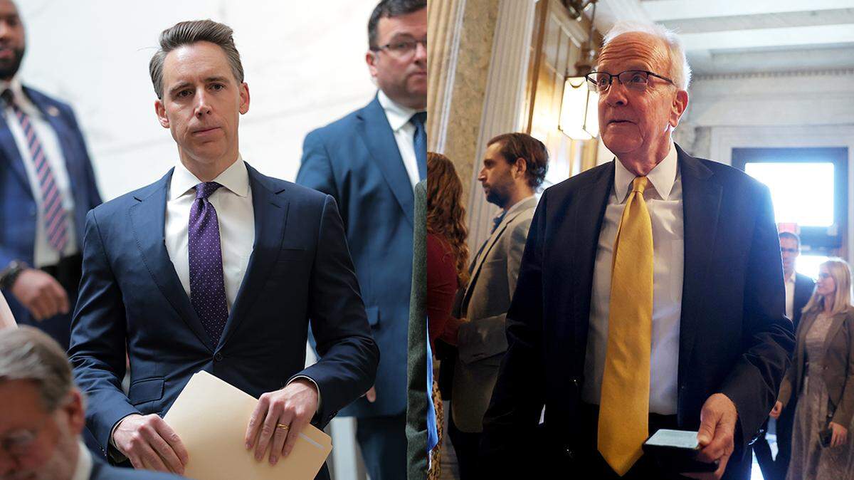 Sens. Josh Hawley of Missouri and Jerry Moran of Kansas