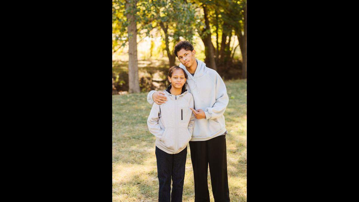 Quincey (right) and Adrian want to be adopted together by a family that will love and support them. 