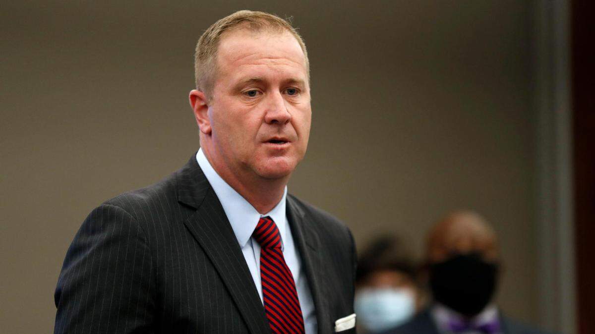Missouri Attorney General Eric Schmitt speaks at a St. Louis news conference in an August 2020 file photo. Schmitt on Friday filed several lawsuits against Missouri school districts over their mask mandates.