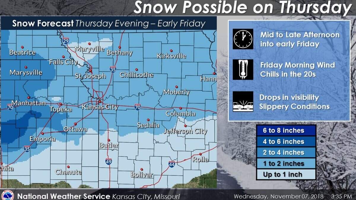 Snow likely in KC area Thursday, National Weather Service says | Kansas ...