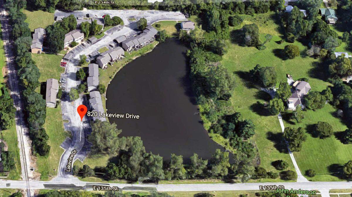 Officers broke through an ice-covered Grandview lake Thursday morning and pulled a 59-year-old man out of the water.