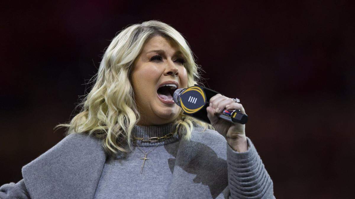 Recording artist Natalie Grant performed the national anthem before the 2022 college football national championship game in Indianapolis.