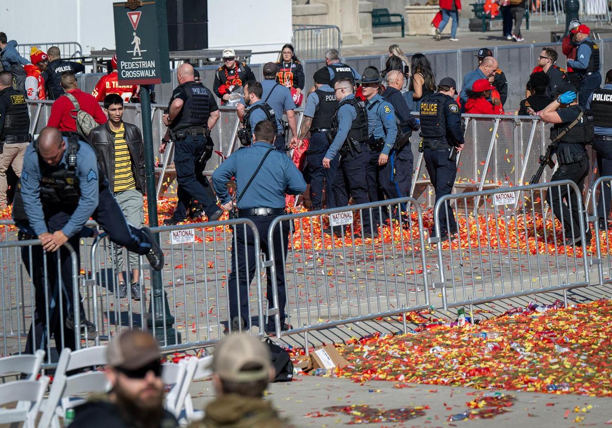 After gunfire broke out, police swarmed the scene at the Kansas City Chiefs Super Bowl rally on Wednesday, Feb. 14, 2024, asking fans to leave the area at Union Station. A Wichita man who allegedly picked up a handgun in the aftermath has pleaded guilty to illegally possessing a firearm, court records show.