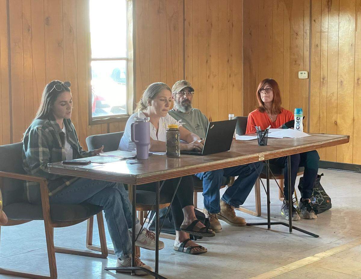 Alex Hill, who is Jack Mitchell’s niece, Amy Howse, Mitchell’s daughter, James Hoppe and his wife Jessica Caswell make up the board for the village of River Bend.