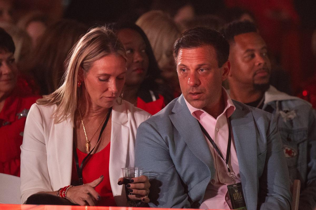 Kansas City Chiefs General Manager Brett Veach and his wife, Alison, atend the 13th Annual Chiefs Style Lounge Tuesdayat The LEX.