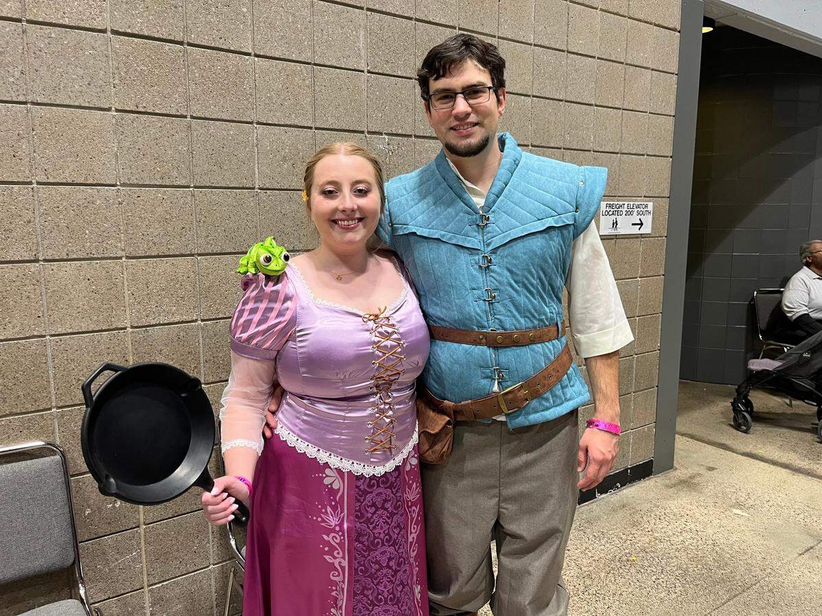 Levi Palmer and Sarah West were already at $500 for their Planet Comicon fun on Sunday.