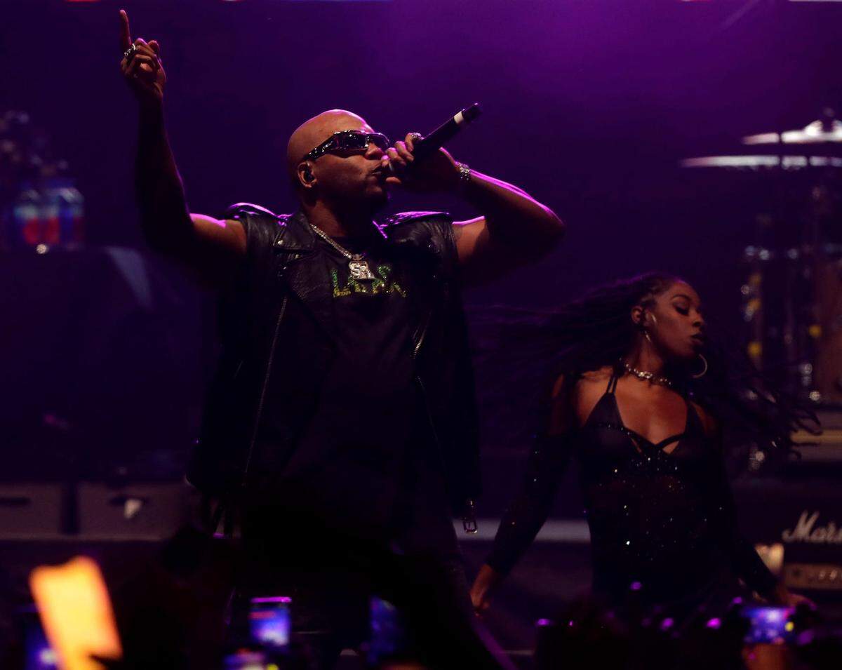 Flo Rida performs during Green Bay Packers’ Titletown Summer Fun Days Showcase on June 4, 2023, in Green Bay, Wis.