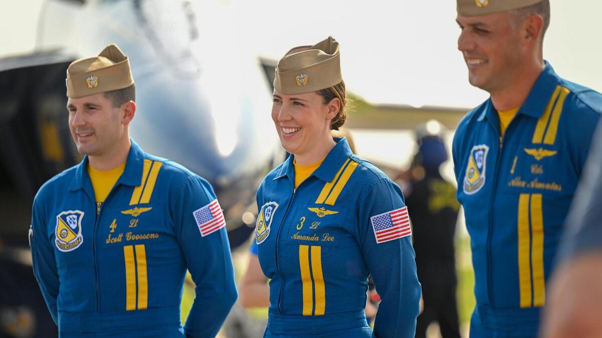 The Navy’s first female Blue Angels pilot will fly in the Garmin KC Air ...