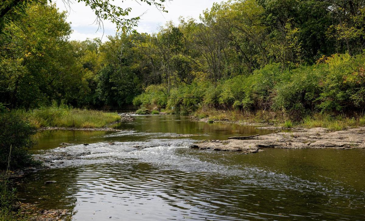 Much of the Blue River Parkway Trail system’s River Trail runs along the Blue River.
