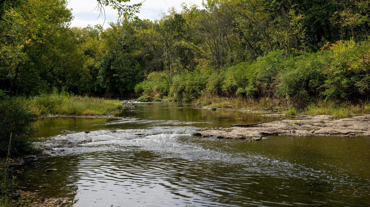 The Blue River in Jackson County, pictured at an access point along the Blue River Parkway. 