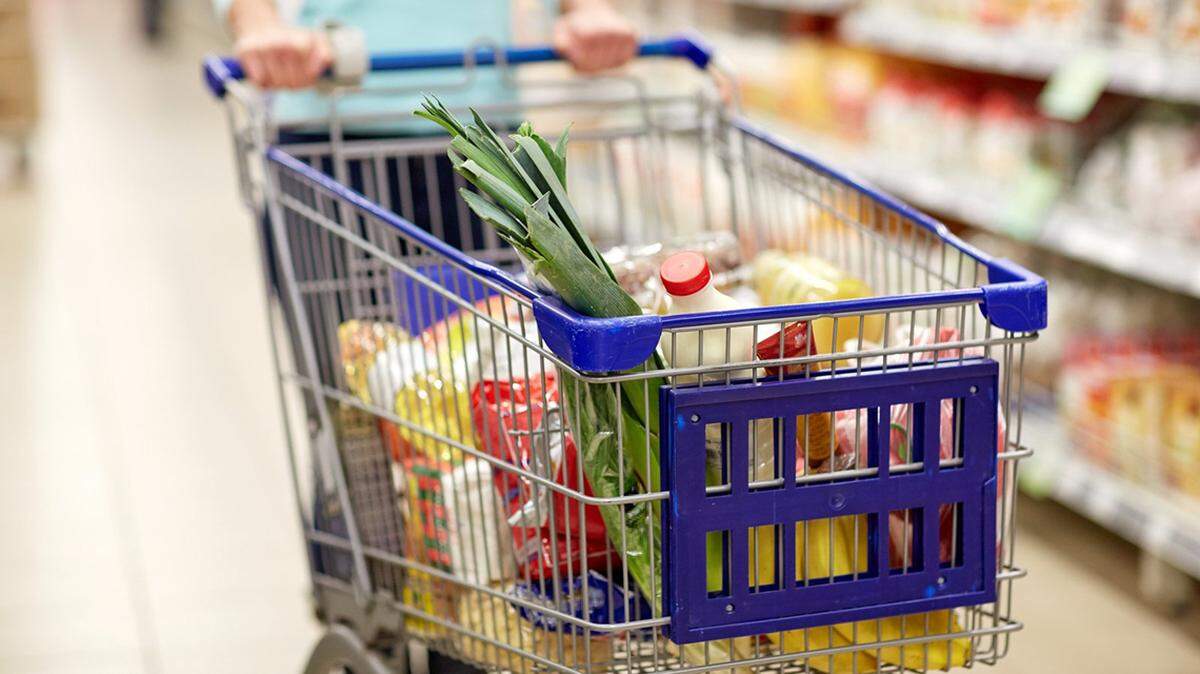 A grocery cart. Kansas lawmakers have imposed work requirements on some older adults who receive food assistance.