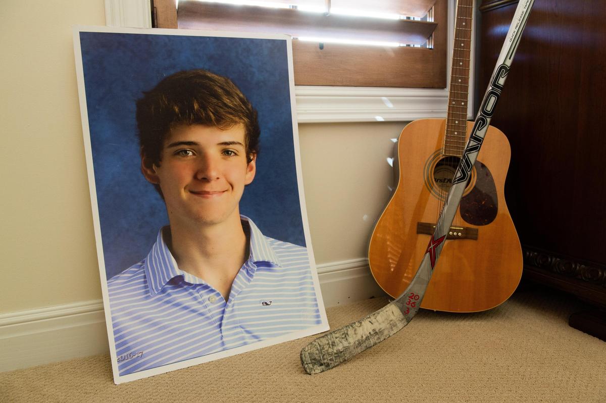 Harrison Rupp, who lettered in swimming and hockey at Rockhurst High School, died by suicide in April 2017.