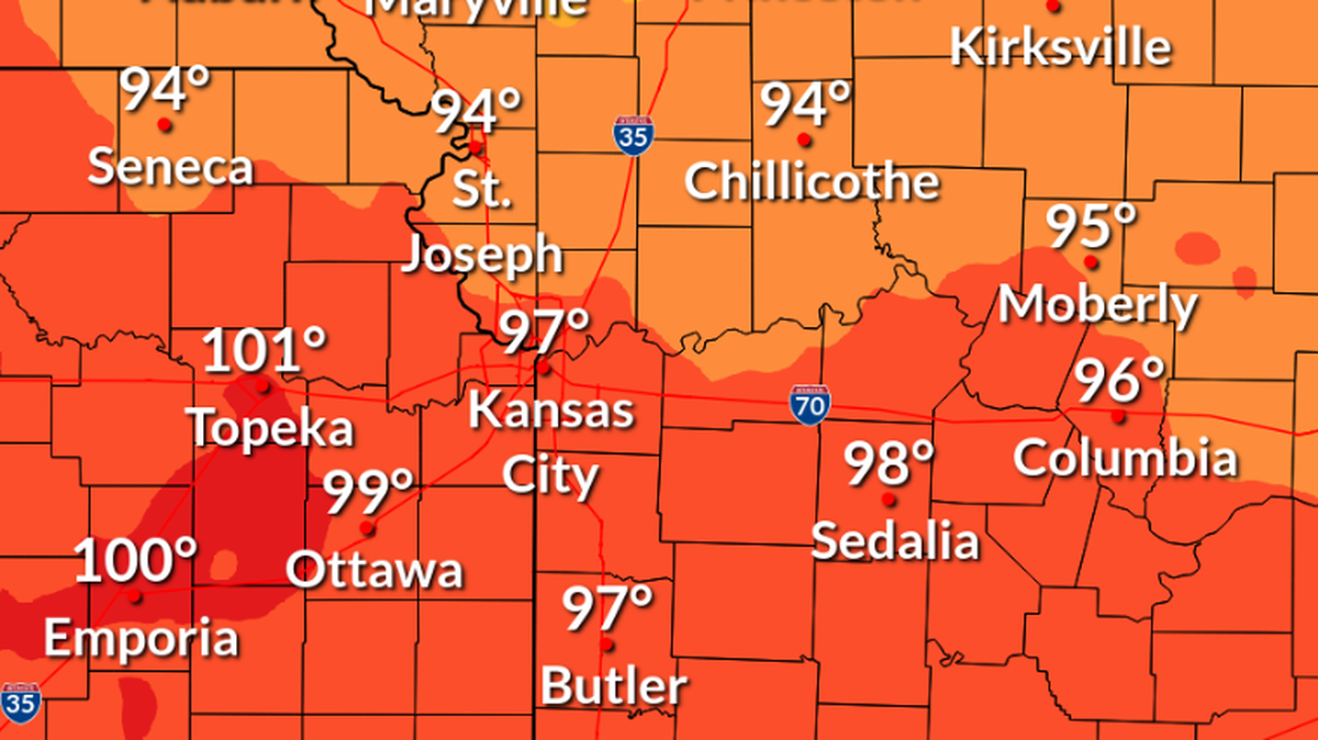 High temperatures in Kansas City will last throughout the week with little relief in the overnight hours.