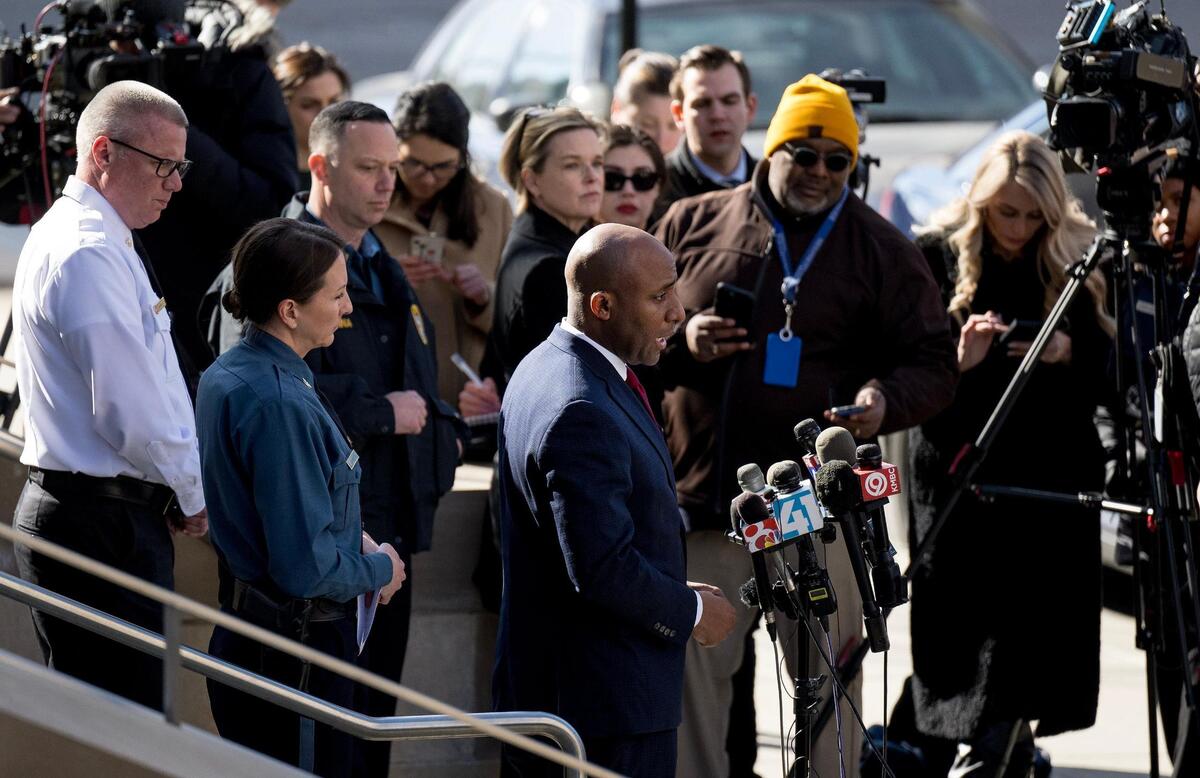 Kansas City Mayor Quinton Lucas speaks during a press conference about the Chiefs Super Bowl parade shooting on Thursday, Feb. 15, 2024, in Kansas City.