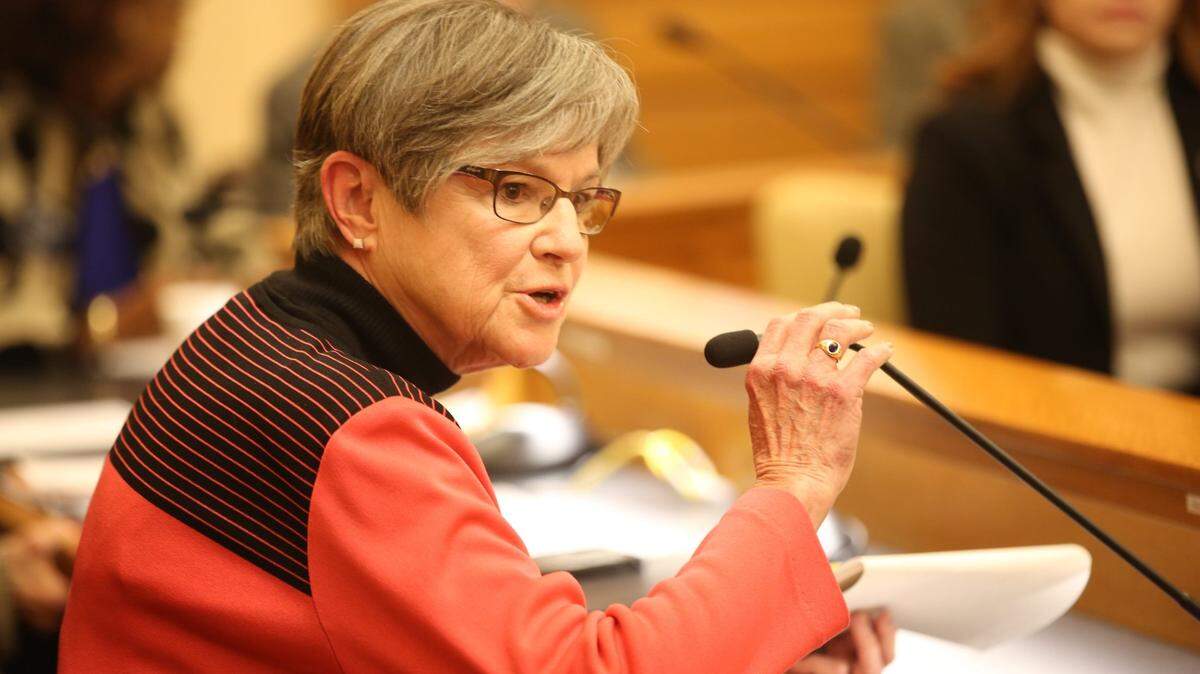 Kansas Gov. Laura Kelly and seven other women Democratic governors discussed their jobs at the DNC Wednesday with “Seinfeld” and “Veep” actress Julia Louis-Dreyfus.
