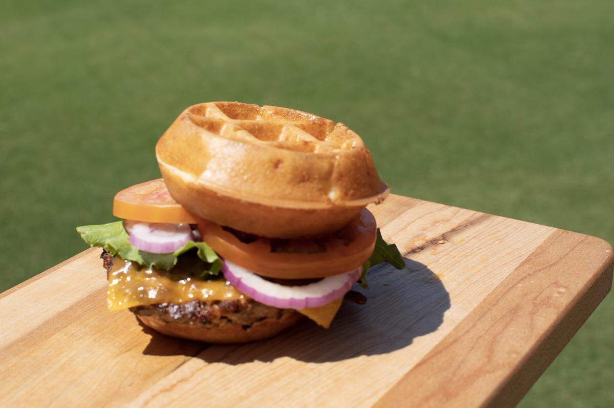 Arrowhead’s Waffle Burger on a classic buttermilk waffle for $16.