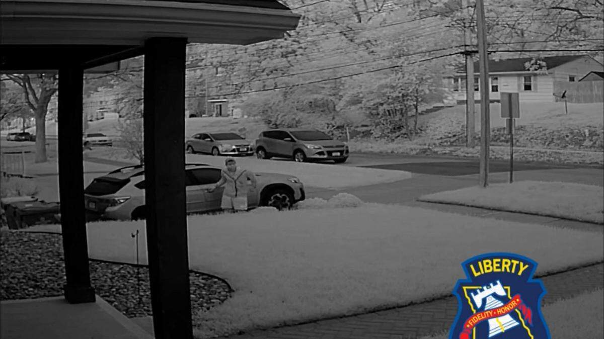 A video posted on Liberty Police Department’s Facebook shows a man attempting to open a car door, the video is time stamped May 19. Liberty Police say there have been 13 recent car break-ins in the Ruth Moore Park area.