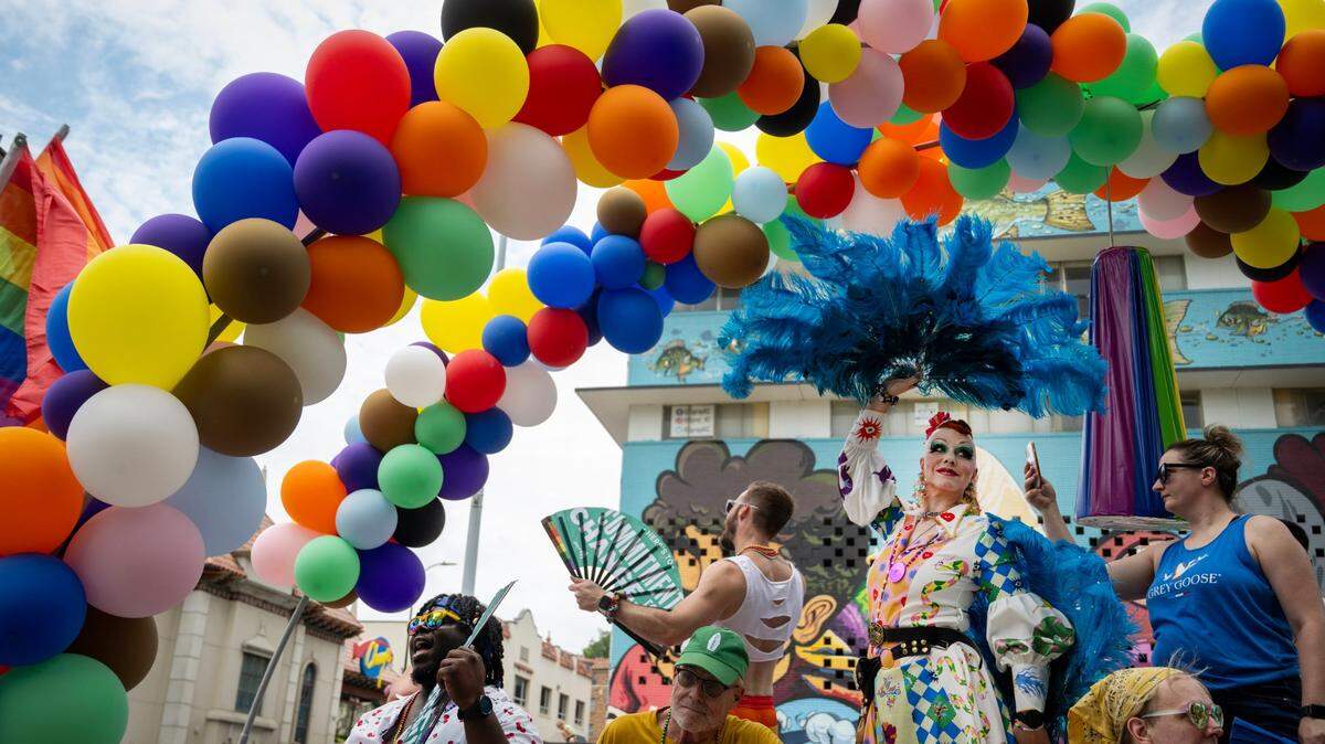The float of the popular Kansas City bar Missy B’s was among the highlights of last year’s Pride Parade. KC Pridefest will celebrate its 50th anniversary June 6-8 at Theis Park.