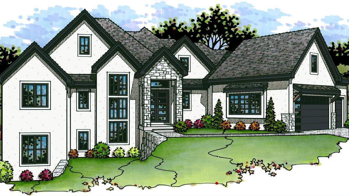 The Dakota. Crestwood Custom Homes is building this unique Reverse 1-1/2 story, 5 Bedroom home on a heavily wooded estate lot backing to a protected greenspace.