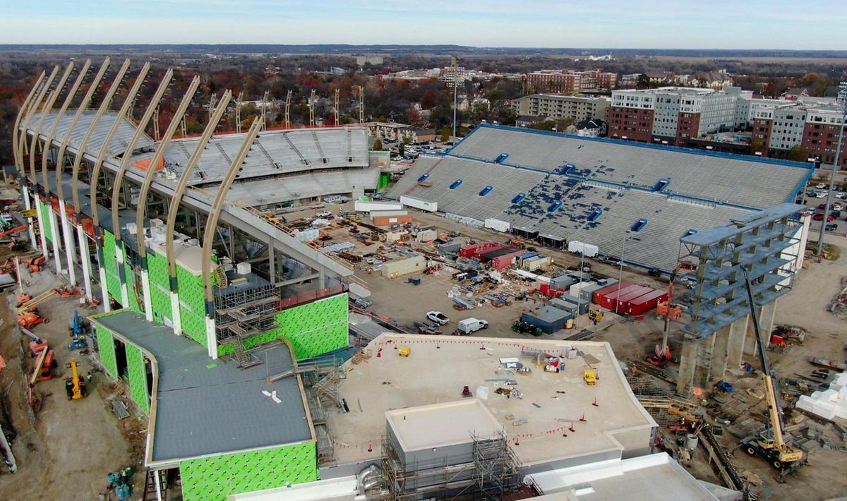 This is the southwest side of the stadium.