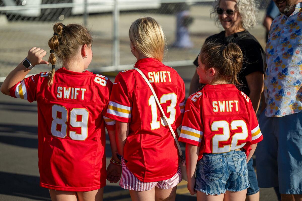Young Taylor Swift fans donned their Chiefs jerseys at Kelce Car Jam in hope of seeing pop star Taylor Swift in Kansas City on Saturday, October 5, 2024.