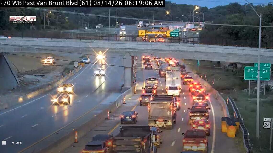 Rush-hour crash ties up I-70 traffic headed into downtown Kansas City