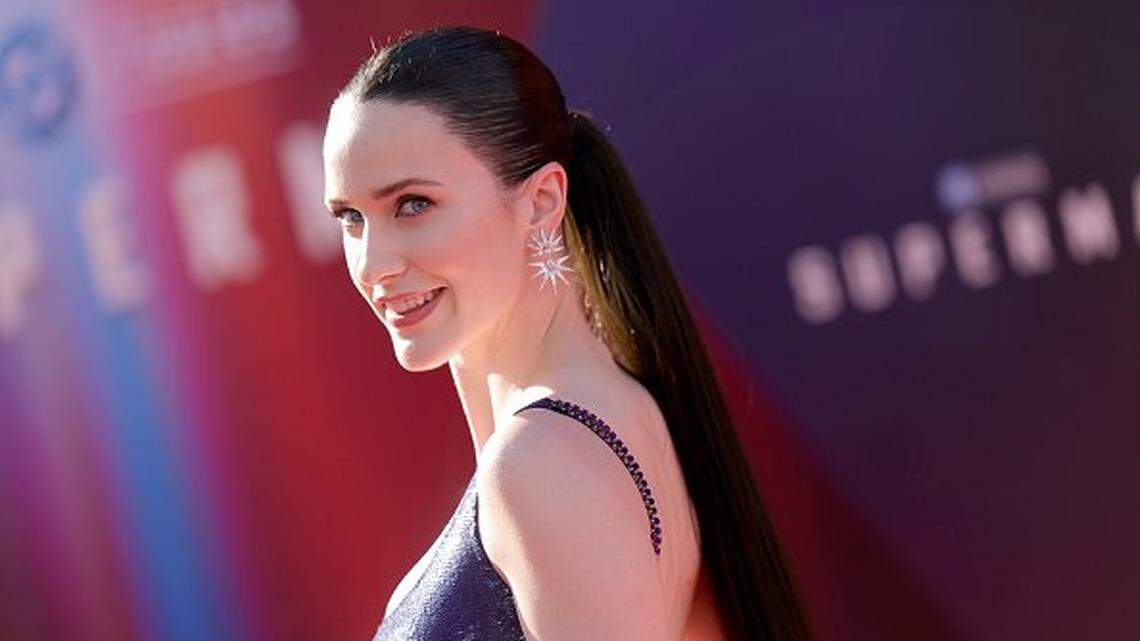Rachel Brosnahan attends the Los Angeles premiere of Warner Bros. "Superman" at TCL Chinese Theatre on July 07, 2025 in Hollywood, California. The Emmy-winning star of “The Marvelous Mrs. Maisel” is making a documentary about her aunt, Kansas City native Kate Spade.